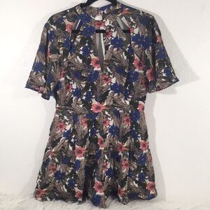 Lost & Wander Breezy Romper Colorful Floral Print